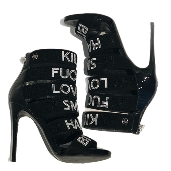 Philipp Plein ‘High Heel Zebra’ Crystal Strap Sandals • Rare 2016 Collection - Picture 11 of 12